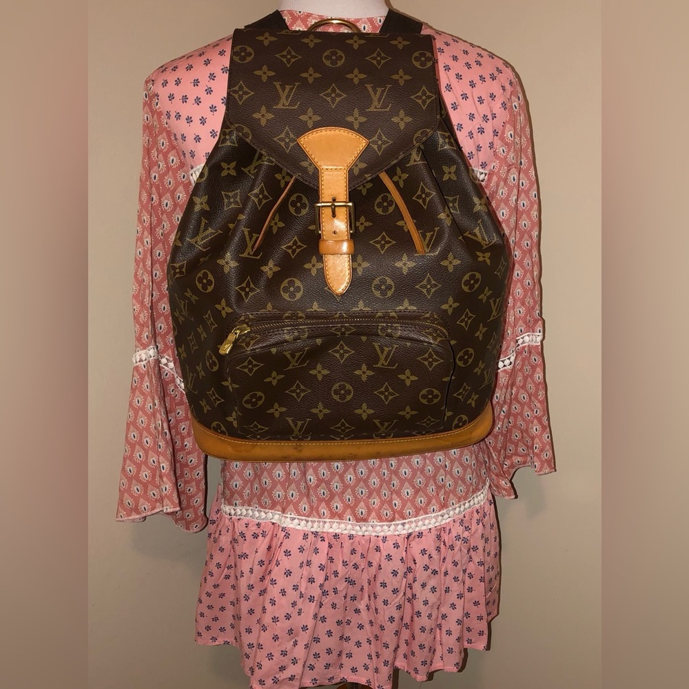 Louis Vuitton Vintage Mono Montsouris GM Backpack,Dustbag/COA;Date Code(MI0945) - Picture 2 of 16